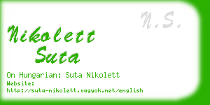 nikolett suta business card